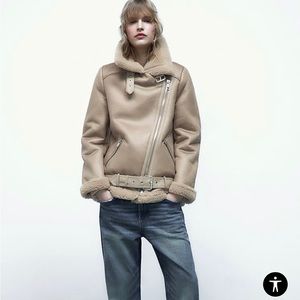 Leather Zara winter coat